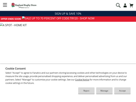 'englandrugbystore.com' screenshot
