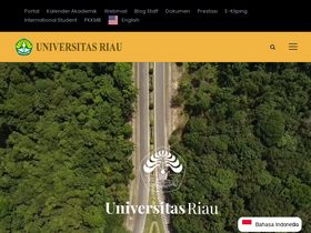 'unri.ac.id' screenshot