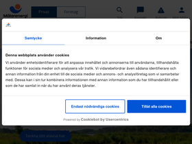 'malarenergi.se' screenshot