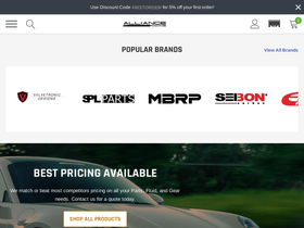 allianceracing.com homepage screenshot