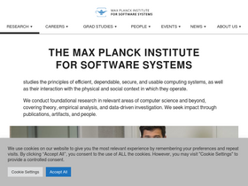 'mpi-sws.org' screenshot