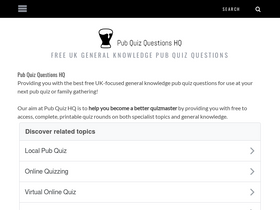'pubquizquestionshq.com' screenshot