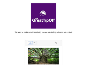'thegreattipoff.com' screenshot