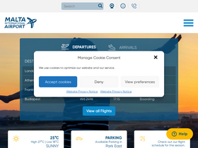 'maltairport.com' screenshot