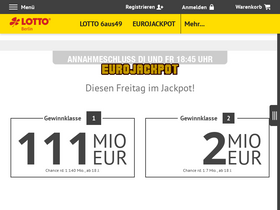 'lotto-berlin.de' screenshot
