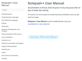 'npp-user-manual.org' screenshot