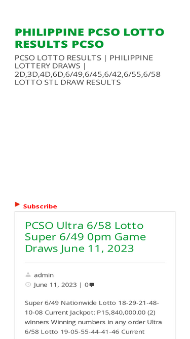 Pwedeh swertres on sale lotto result