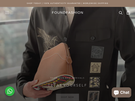 Found Fashion homepage screenshot