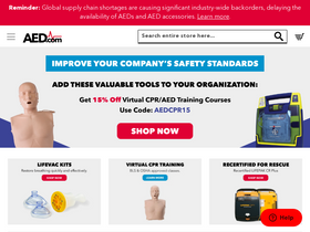 'aed.com' screenshot