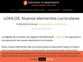 'justificaturespuesta.com' screenshot