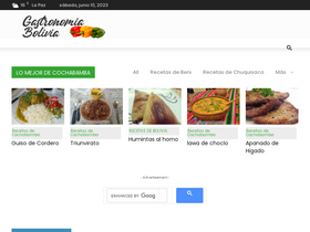 'gastronomiabolivia.com' screenshot