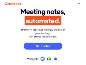 Circleback.ai - Streamline meeting notes and action items with AI, ensuring efficiency and data security.