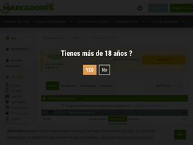 'marcadores.com' screenshot