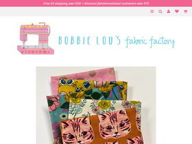 bobbieloufabric.com homepage screenshot