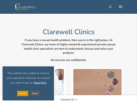 'clarewellclinics.co.uk' screenshot