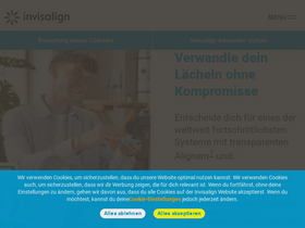 'invisalign.de' screenshot
