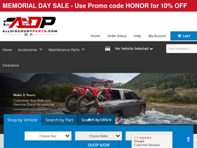 'alldiscountparts.com' screenshot