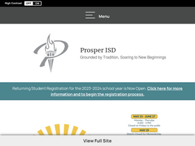 'prosper-isd.net' screenshot