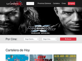 'lacartelera.pe' screenshot