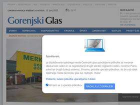 'gorenjskiglas.si' screenshot