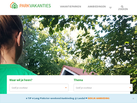 'parkvakanties.nl' screenshot