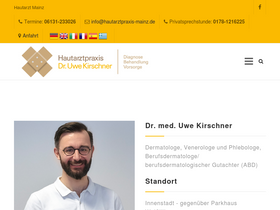 'hautarztpraxis-mainz.de' screenshot