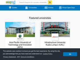 'easyuni.com' screenshot