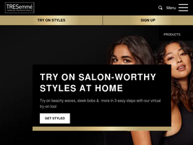 'tresemme.com' screenshot