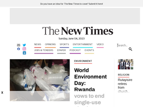 'newtimes.co.rw' screenshot
