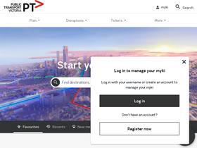 'ptv.vic.gov.au' screenshot