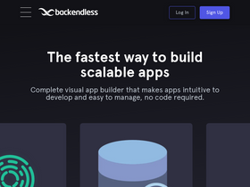 'backendless.com' screenshot