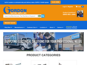 'gordonelectricsupply.com' screenshot