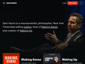 'samharris.org' screenshot
