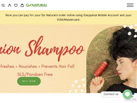 GO NATURAL PAKISTAN website screenshot