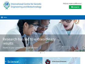 'icgeb.org' screenshot