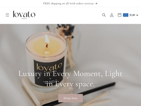 lovatocandles.com homepage screenshot