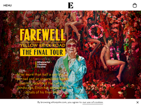 'eltonjohn.com' screenshot