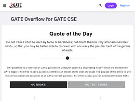 'gateoverflow.in' screenshot