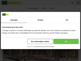 'tv2ostjylland.dk' screenshot
