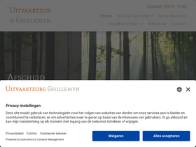 'ghillemyn-uitvaartzorg.be' screenshot