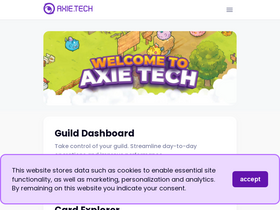 'axie.tech' screenshot