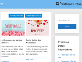 'frasesparainsta.com.br' screenshot