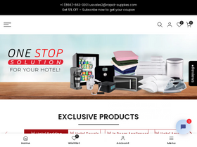 Rapid Hotel Supplies homepage screenshot