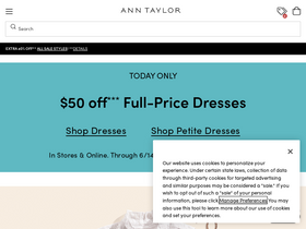 'anntaylor.com' screenshot