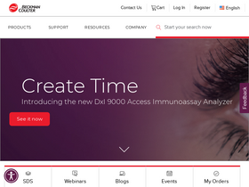 'beckmancoulter.com' screenshot