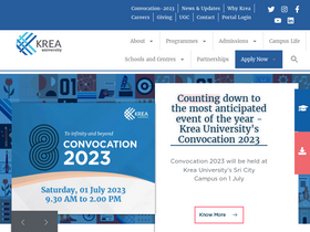 'krea.edu.in' screenshot