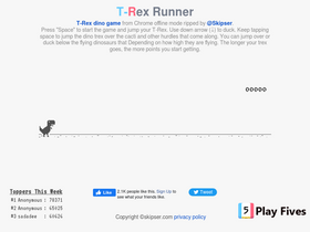 Dinosaur Game - Enjoy4fun