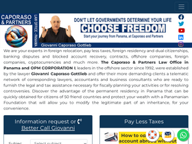 'caporasoandpartnerslawofficepanama.com' screenshot