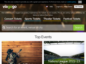'viagogo.nl' screenshot