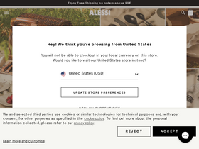 'alessi.com' screenshot
